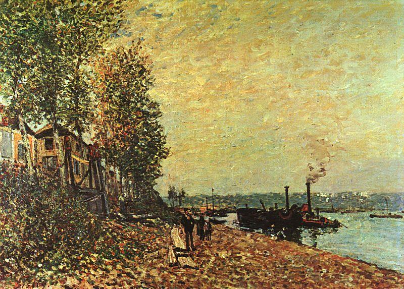 Alfred Sisley The Tugboat Spain oil painting art